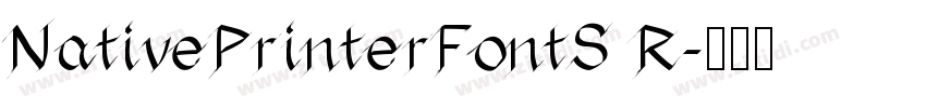 NativePrinterFontS R字体转换